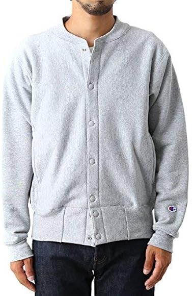Amazon.co.jp: [チャンピオン] リバースウィーブ(R) スナップスウェットシャツ MADE IN USA C5-E002 メンズ :  ファッション